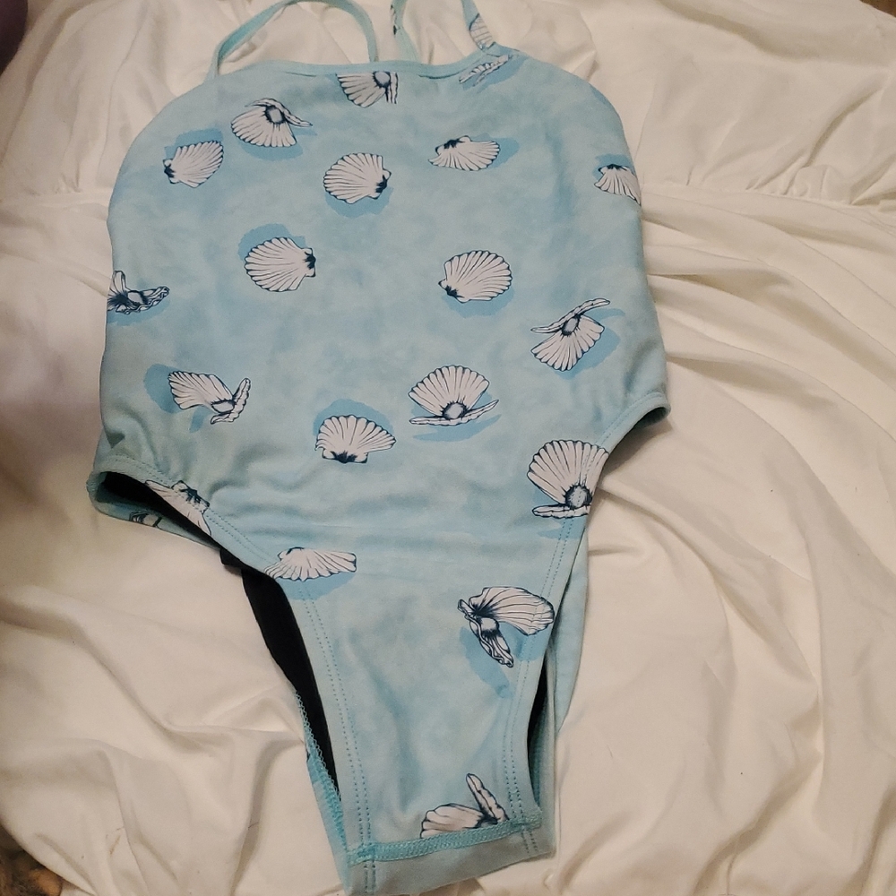 Jolyn PERRY, light Blue W/seashell Print Sz 26